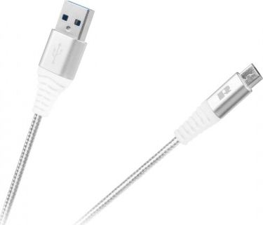 Kabllo USB Rebel Comp RB-6000-100-W, USB A në micro USB, 1 m, e bardhë