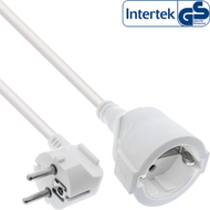 Zgjatës elektrik InLine, prizë me kontakt mbrojtës, 1m, i bardhë