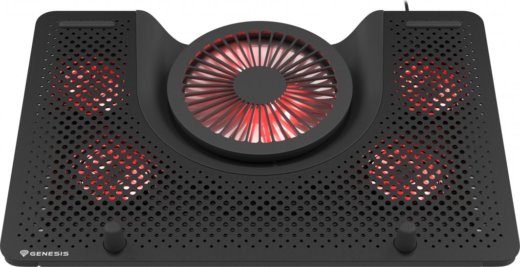Stendë për ftohje Genesis Oxid 550 për laptop 15.6-17.3", 5 ventilator, dritë të pasme, 1 USB (NHG-1411),e zezë, plastike