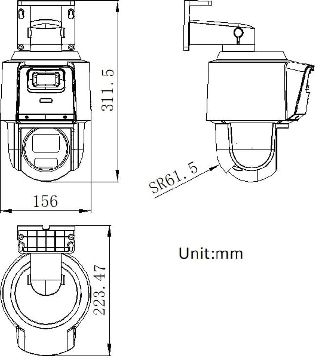 Kamerë IP Hikvision DS-2SE3C410MWG-E/14, lente 2.8mm, e bardhë
