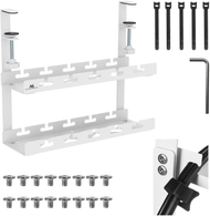 Organizues kabllosh Under-Desk Cable Strip, 2 nivele, 400mm, deri 5kg, i bardhë