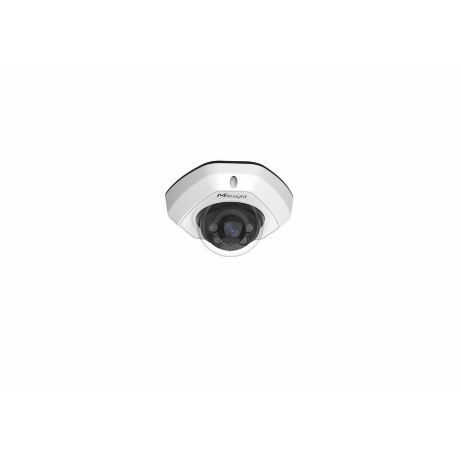 Kamerë sigurie e jashtme Milesight IP Mini Dome, 8MP 4K, lentë fikse 2.8mm, IR 30m, PoE
