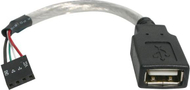 Përshtatës Startech USB ext. - USB int., i zi