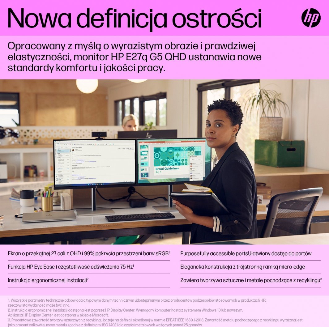 Monitor HP E27q G5, 27", 2560 x 1440 (WQHD), i zi