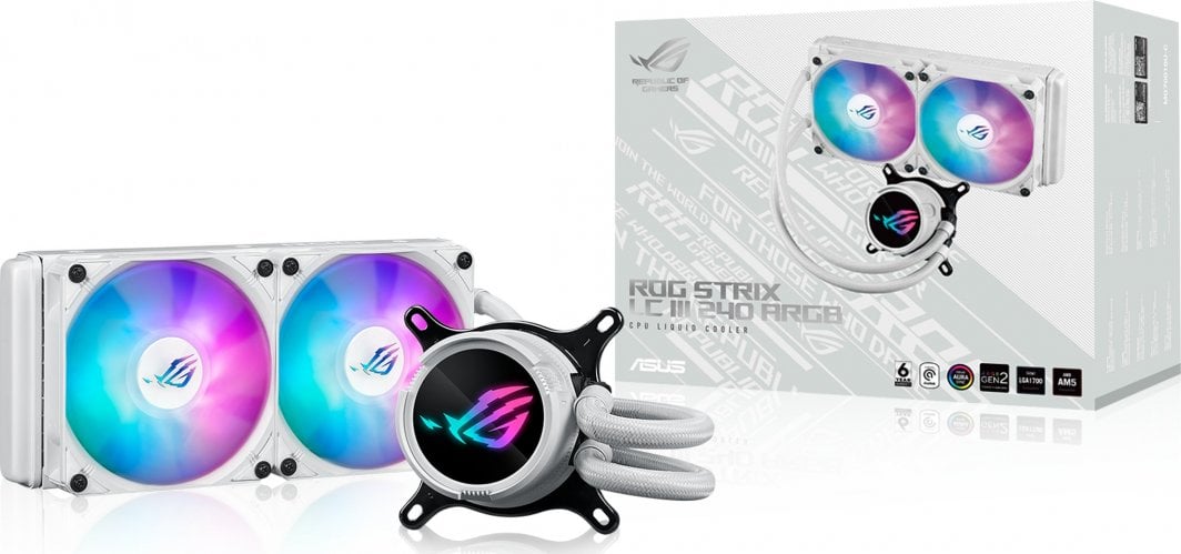 Ftohës Asus ROG Strix LC III 240 ARGB (90RC00S2-M0UAY0), i bardhë
