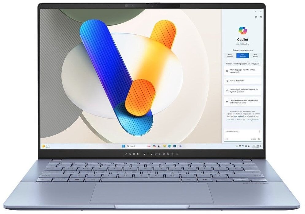 Laptop ASUS Vivobook S14 OLED S5406SA, 14", Ultra 7, 16GB RAM, 512GB SSD, blu