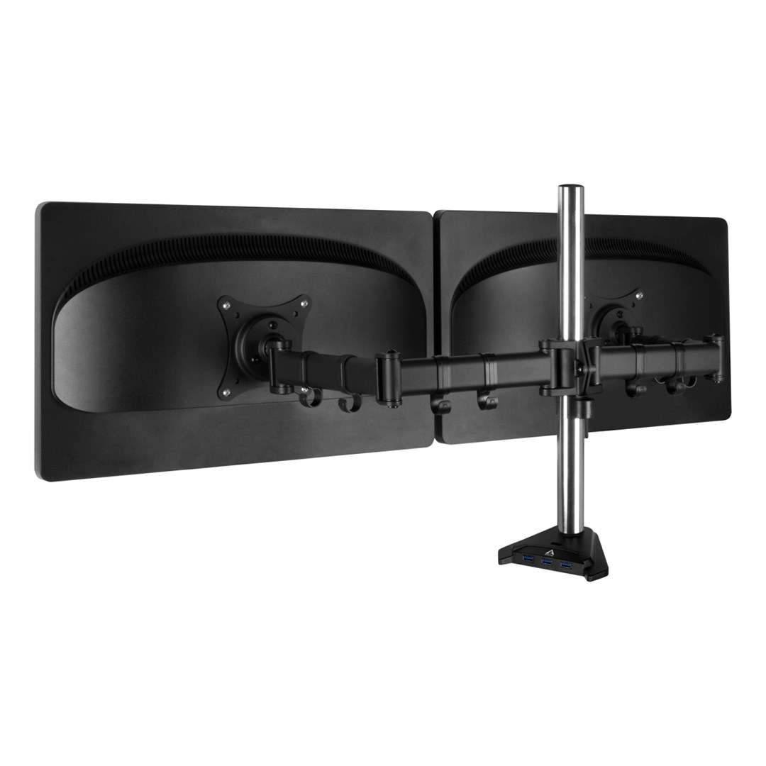 Krah montimi për dy monitorë Arctic Z2 Pro, 34", VESA 75/100, 15 kg, USB 3.0, i zi
