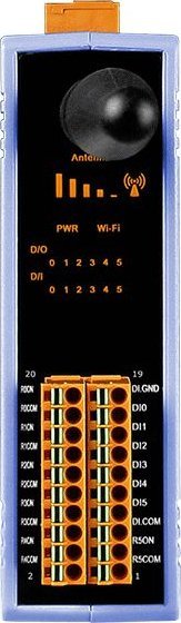 Modul WiFi I/O Moxa WF-2060, 6 hyrje dixhitale, 6 dalje rele