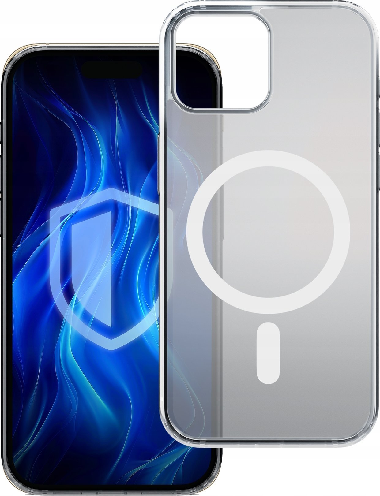 Futrollë telefoni 3mk Frosty MagCase për iPhone 15 Plus, kompatibile MagSafe, matte, e bardhë