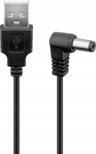 Kabllo adapter USB Wentronic 55155, USB Type A në DC 5.5 x 2.5 mm, 1 m, i zi