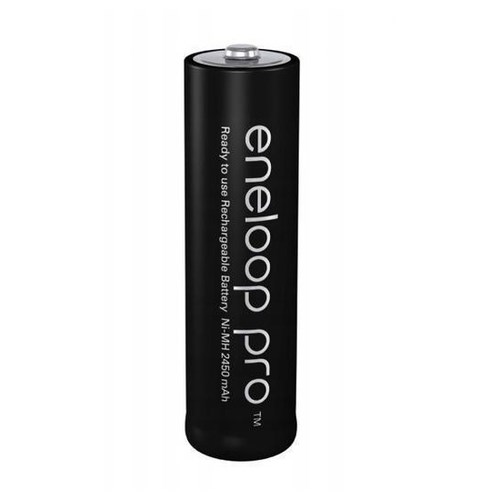 Bateri rikarikuese Panasonic Eneloop Pro AA, 2500mAh, paketim 4 copë, e zezë