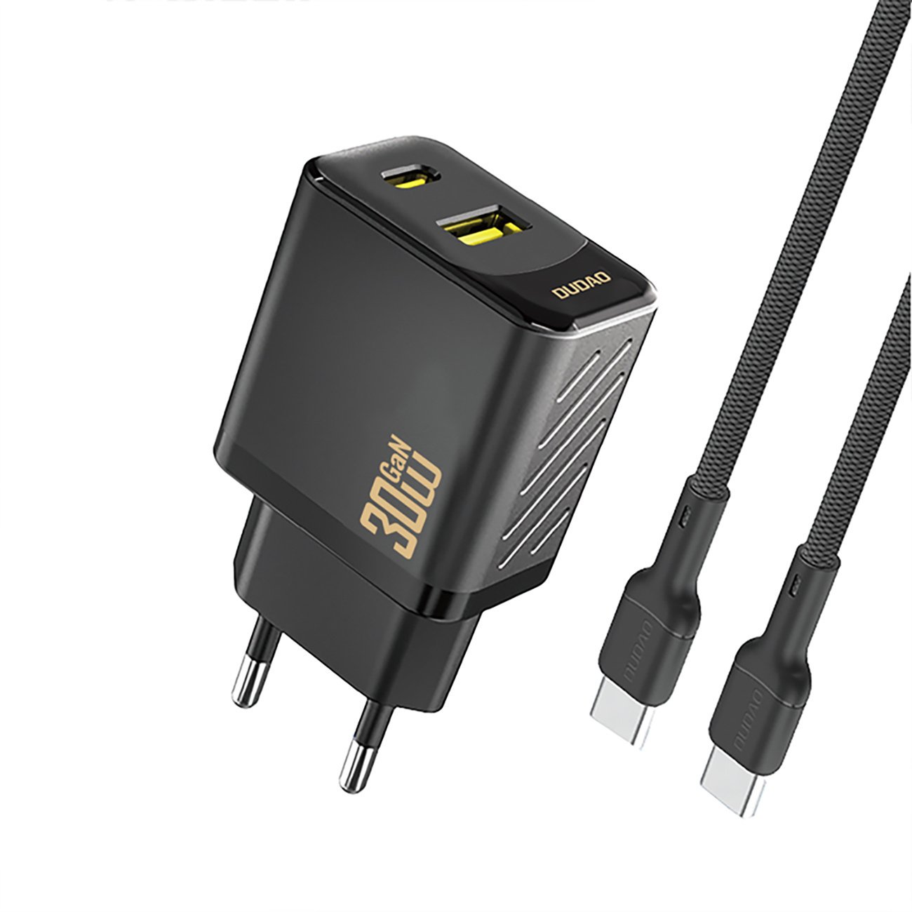 Karikues muri Dudao A27TCEU, 30W PD GaN, USB A USB C me kabllo USB C, i zi