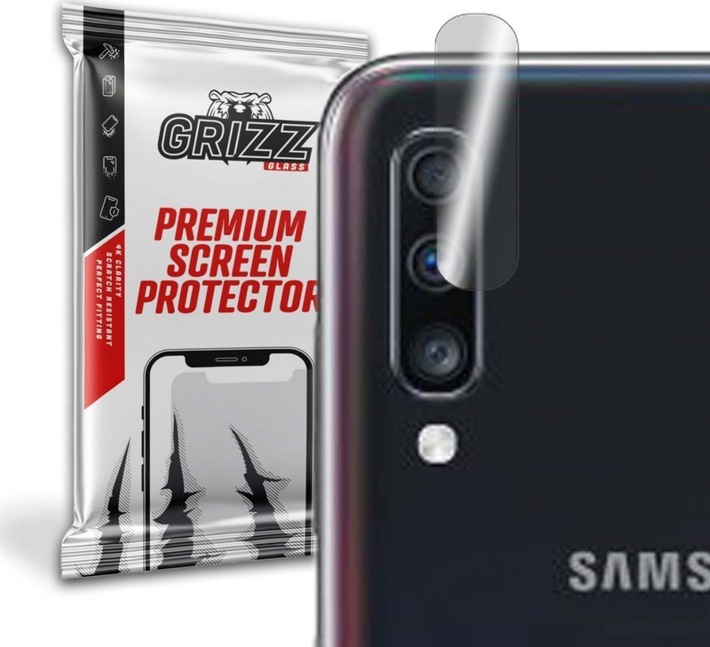 Mbrojtës kamerë GrizzGlass për Samsung Galaxy A70, xham hibrid, transparencë e lartë
