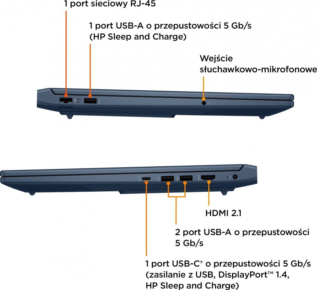 Laptop HP Victus 16, 16" 144 Hz, AMD Ryzen 5 7640HS, 16 GB RAM, 512 GB SSD, Nvidia GeForce RTX 4050, i kaltër