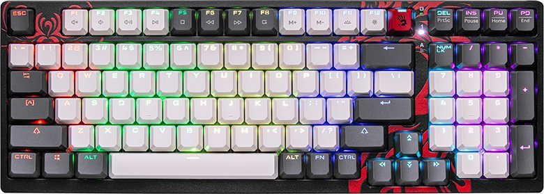 Tastierë mekanike A4TECH Bloody S98 Naraka, 98 taste, RGB, me kabllo, e zezë