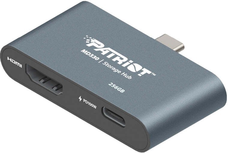 USB hub Patriot Memory MD330, 256GB, USB 3.2 Gen 1, gri