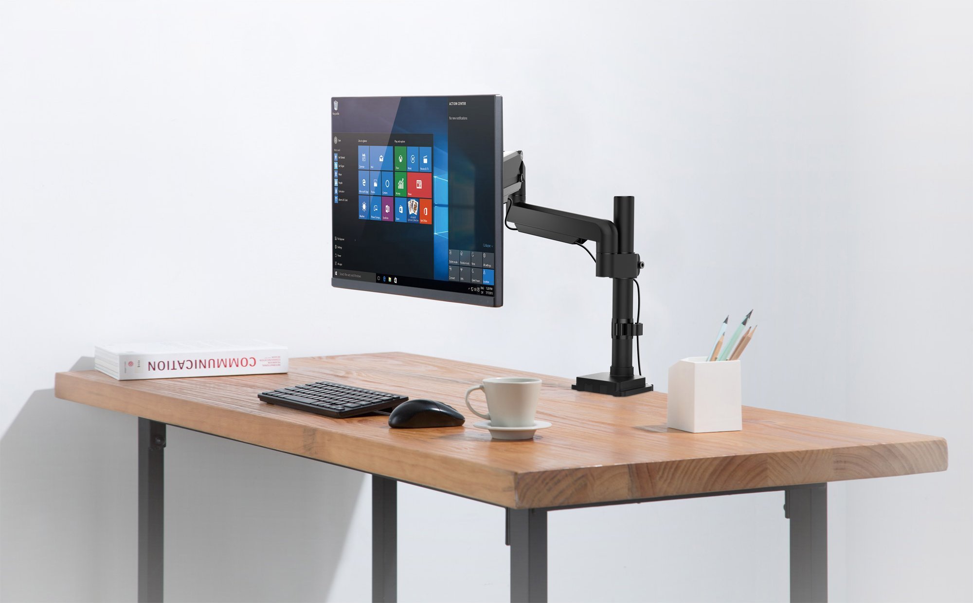 Mbajtëse tavoline për monitor InLine 23159B, 17-32", alumini, e zezë