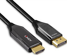 Kabllo Lindy DisplayPort në HDMI, 3m, e zezë