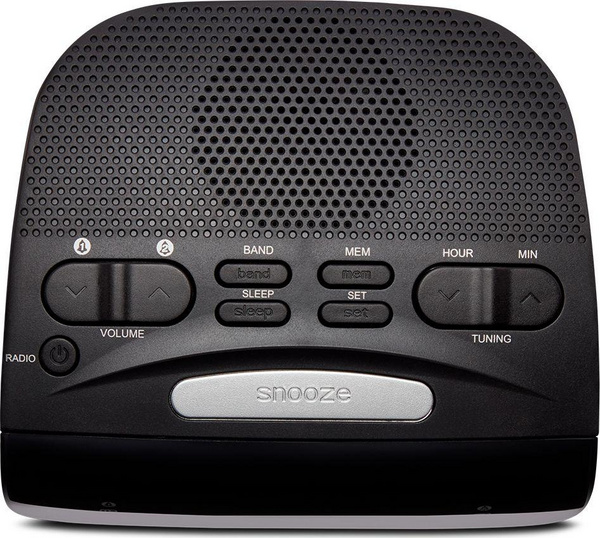 Radio alarm Aiwa CR-15, me radio FM, bateri rezervë, e zezë