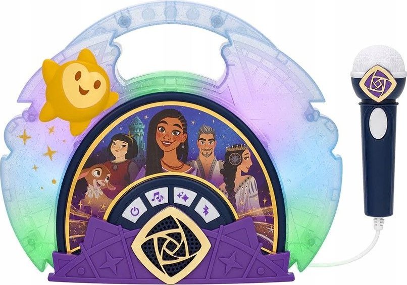 Boombox karaoke Disney Wish, Bluetooth, muzikë e integruar, shumëngjyrëshe