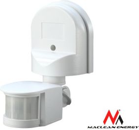 Senzor muri Maclean MCE25, kënd 180°, për ndriçim automatik, i bardhë