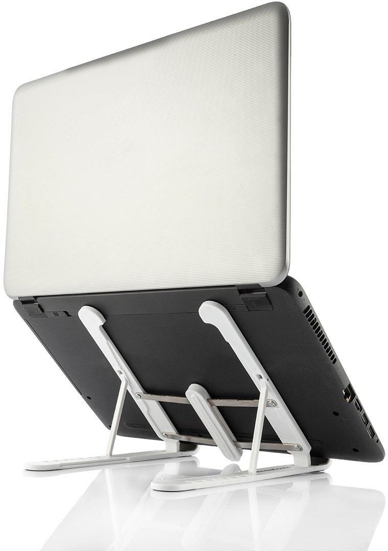 Mbajtëse portative për laptop InnovaGoods Flappot, e palosshme, e rregullueshme, gri