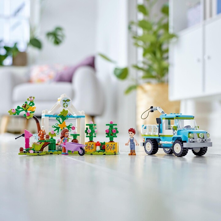 Set lodër LEGO Friends 41707 Car of tree planters, 336 pjesë