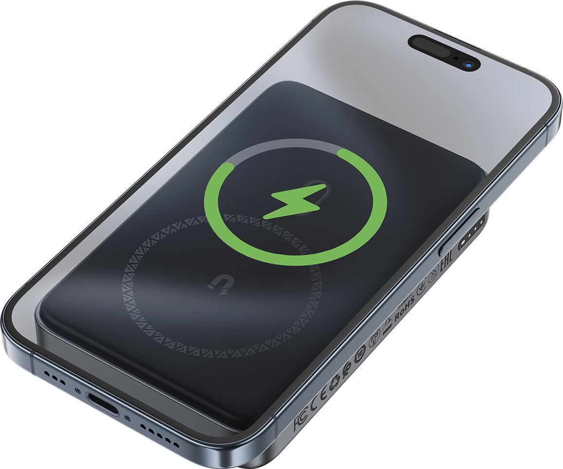 Bateri e jashtme wireless Acefast M10, 10000mAh, 30W PD Qi, e zezë