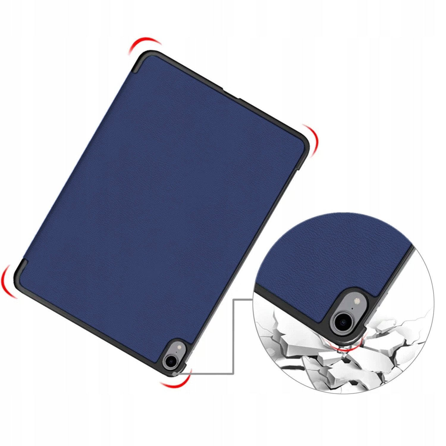 Kuti mbrojtëse për tablet iPad Air 13 Gen 6 2024, smart cover, blu e errët
