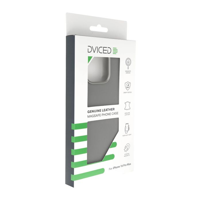 Dviced Leather Case With MagSafe For iPhone 16 Pro Max, Grey