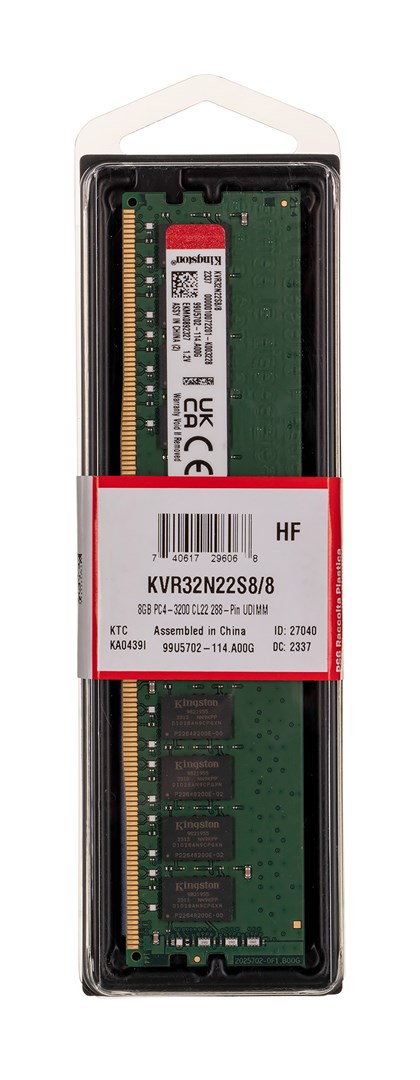 Memorie RAM Kingston ValueRAM KVR32N22S8/8 8 GB (1 x 8 GB) DDR4 3200 MHz