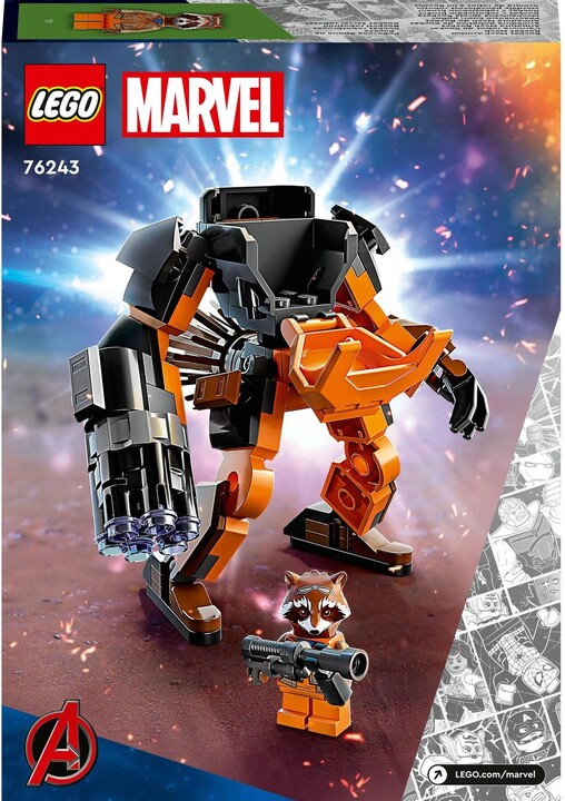 Set LEGO® Marvel 76243 Rocket in robotic armour, 98 pjesë