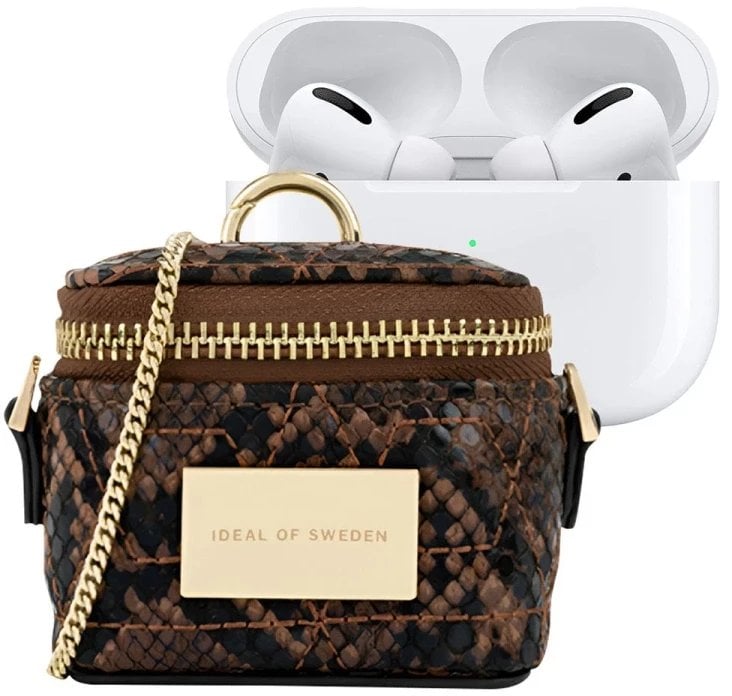 Çantë aksesorësh IDeal of Sweden Mini Poppy Bag, për AirPods, me varg 105cm, Rusty Snake