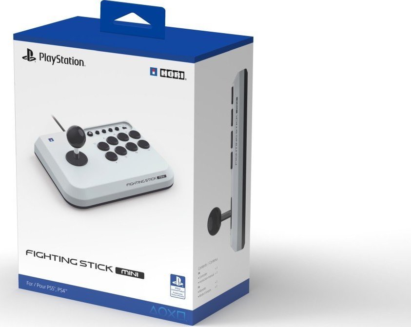 Flightstick Hori Fighting Stick Mini, USB, PC PS4 PS5, e bardhë e zezë
