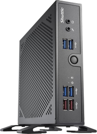 Мини PC barebone Shuttle XPC Slim DS50U3, Intel Core i3 13-та генерација, до 64GB DDR5, црн