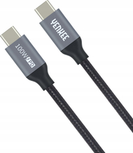 Kабел USB-C Yenkee YCU 341, USB-C во USB-C, 1.5 m, 100 W, сив