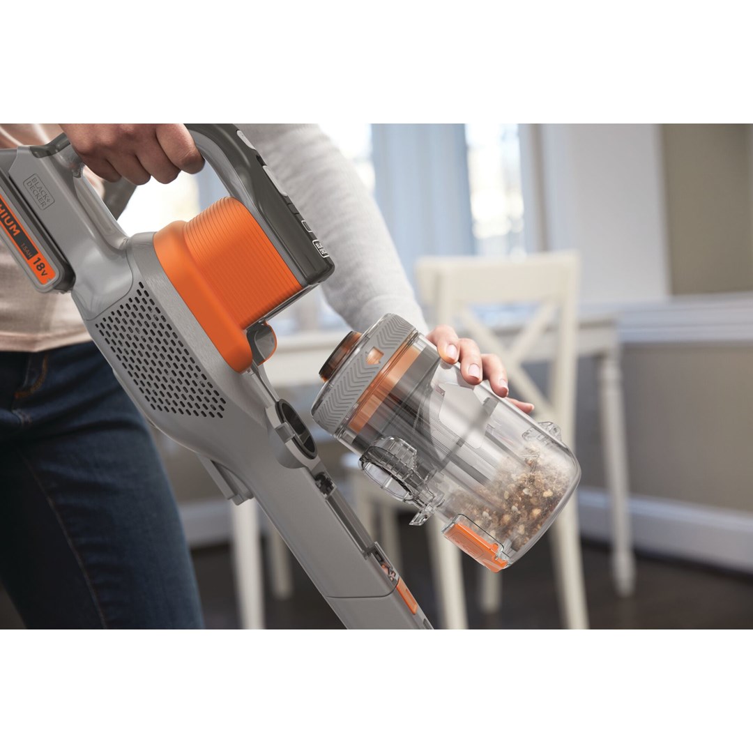 Fshesë me korrent pa kabllo Black+Decker PowerSeries Extreme BHFEV182C-QW, 18V, vertikale 4 në 1, gri