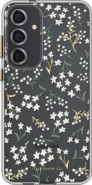 Mbulesë telefoni Rifle Paper Co Clear, për Samsung Galaxy S24 Plus, motiv Petite Fleurs, transparente