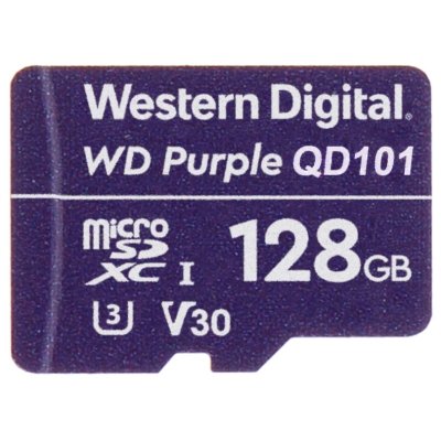 Kartë memorie Western Digital Purple microSD, 128GB, UHS-I, e purpurt