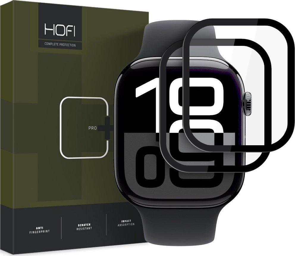 Xham mbrojtës Hofi Hybrid Pro+ për Apple Watch 10 46mm, 0.28mm, transparence e qartë