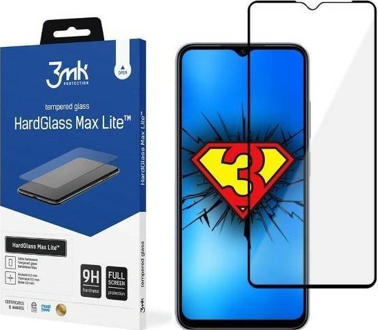Xham mbrojtës 3MK HardGlass Max Lite, për Xiaomi Redmi Note 11R, 6.58", i zi
