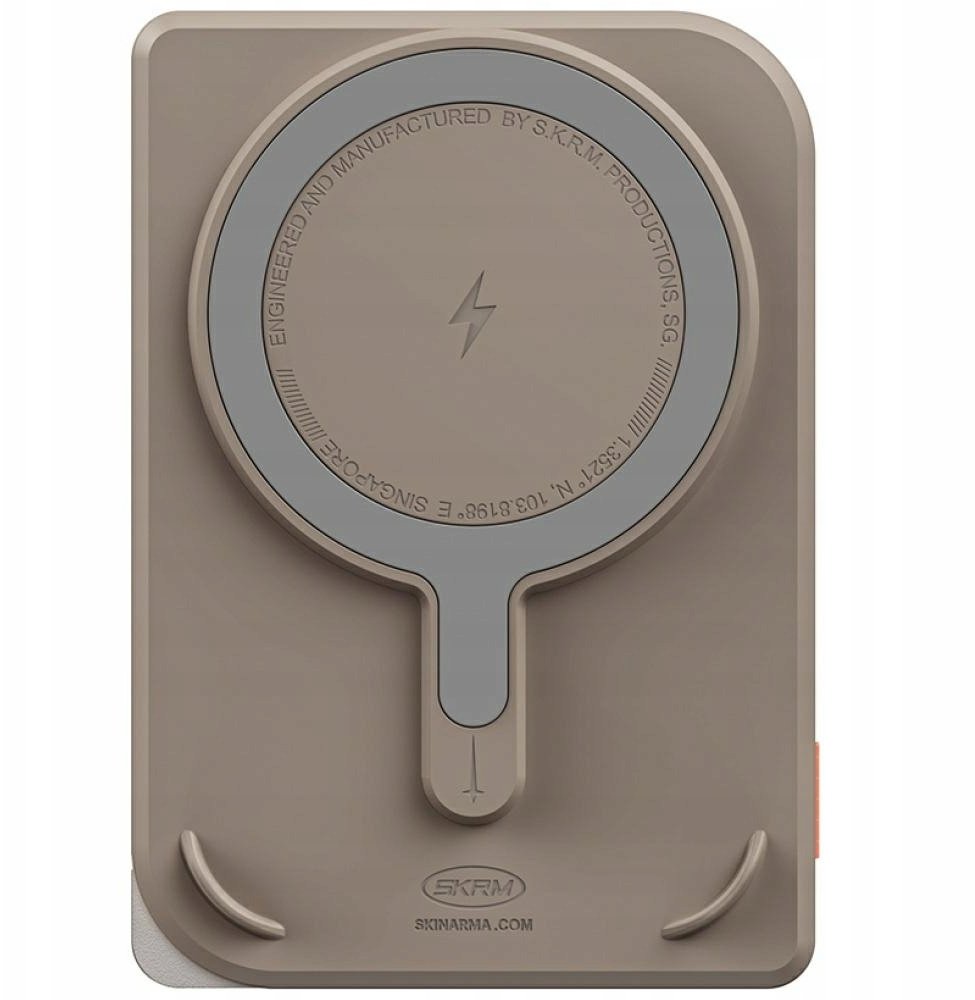 Power bank magnetik SKINARMA NEXUS MECHA, 5000 mAh, me bazë mbajtëse, gold