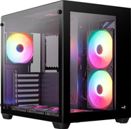 Куќиште за компјутер Aerocool PGS DRYFT G-BK-v1 FRGB, Midi Tower