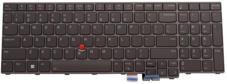 Tastierë laptopi Lenovo Backlit, me ndriçim të pasmë, e zezë
