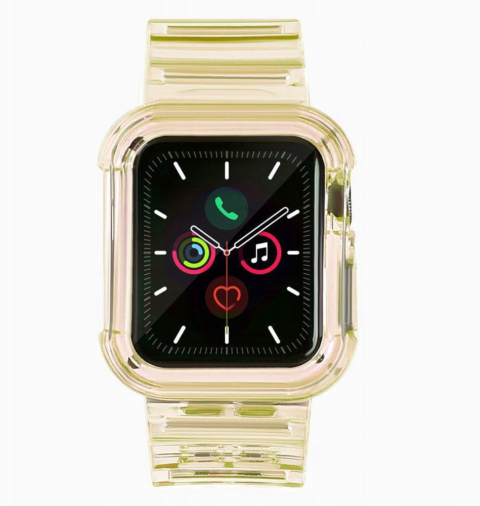 Set rripash Hurtel për Apple Watch 3 38mm dhe Watch 2 38mm, TPU, i verdhë