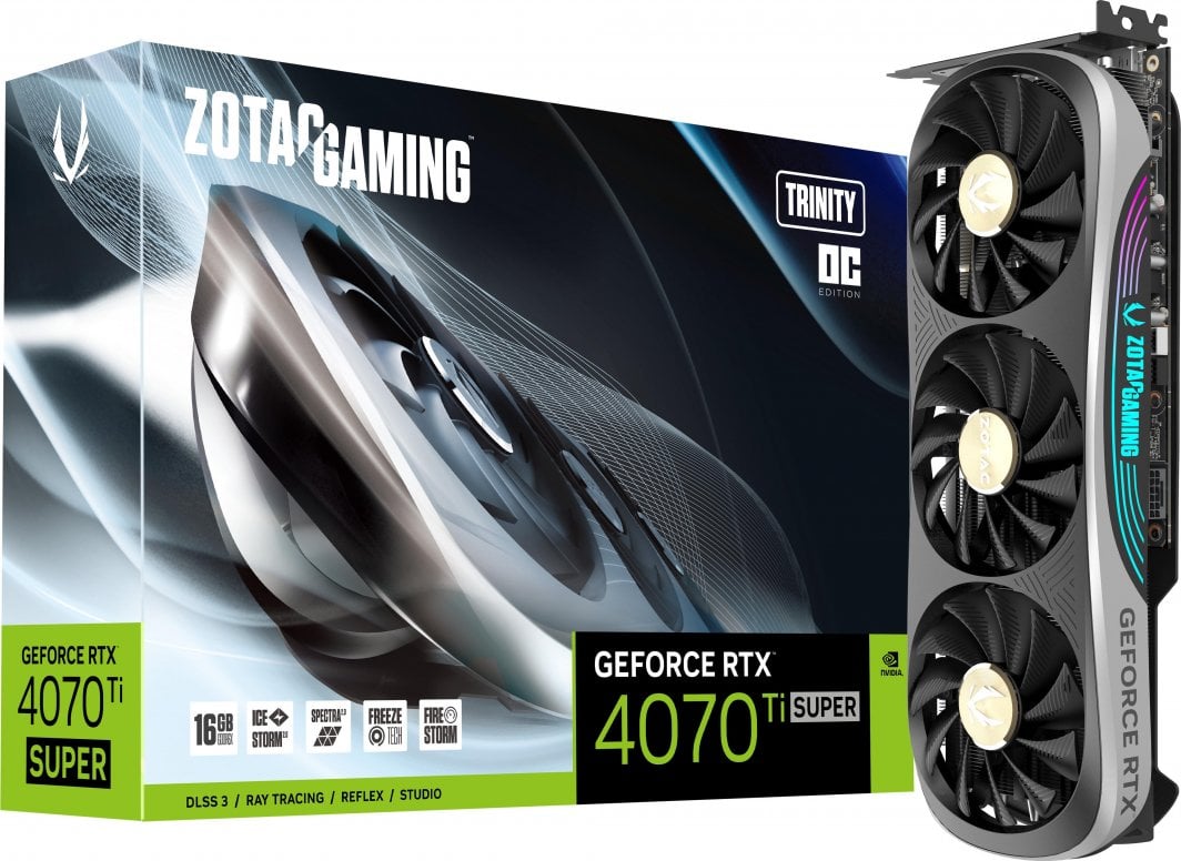 Kartelë grafike Zotac Gaming GeForce RTX 4070 Ti SUPER Trinity 16GB GDDR6X