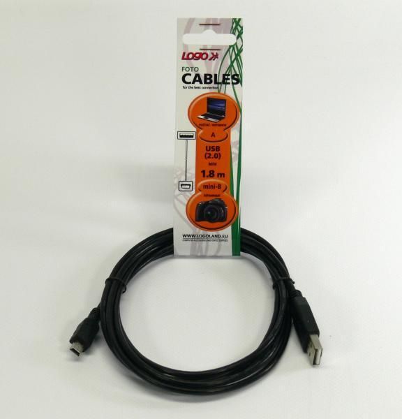 Kabllo USB Logo USB A në microUSB, 2 m, e zezë