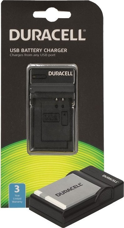 Karikues baterie për kamera Duracell DRC5901, USB, për Canon NB-6L, i zi