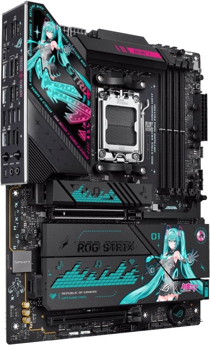 Pllakë amë ASUS ROG STRIX X870E H GAMING MIKU WIFI7, AMD X870E, DDR5, ATX