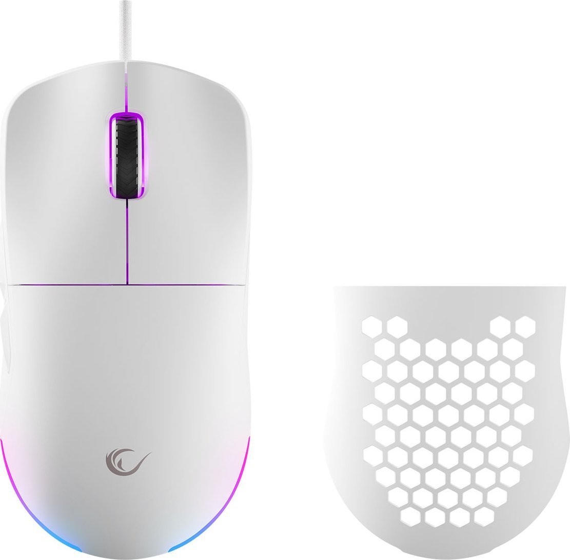 Maus gaming Rampage BLINK, 12800 DPI, me kabllo USB, i bardhë